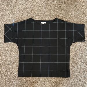 Albion black Checkered Top